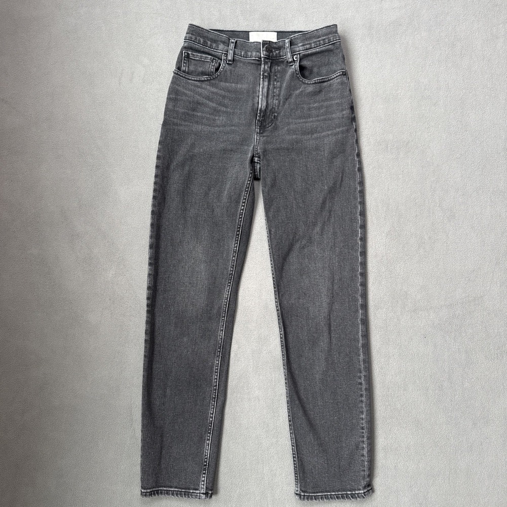 Everlane The Cheeky Jean Womens 27 Black Slim Straight High Rise Classic Denim